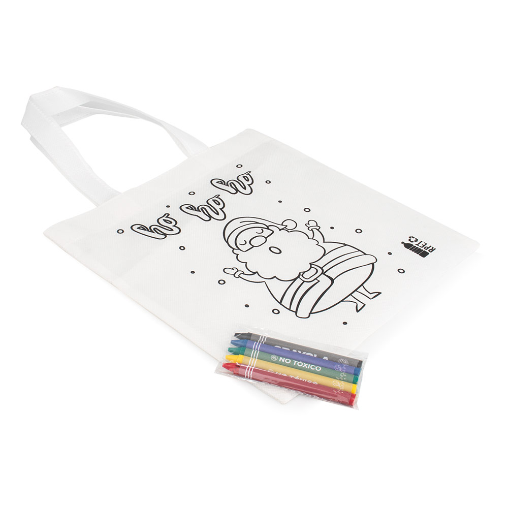 Bolsa para colorear Santa