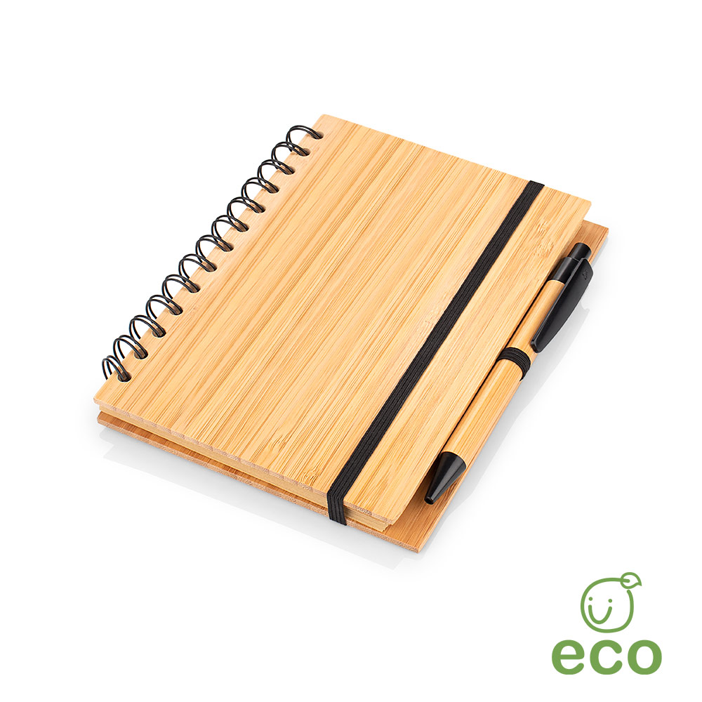 Libreta Bambú Modern con Bolígrafo