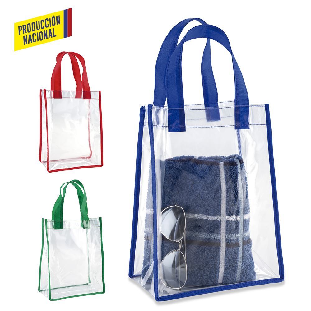 BOLSA CLEAR TRENZA CON RIBETE - PRODUCCION NACIONAL Produccion Nacional