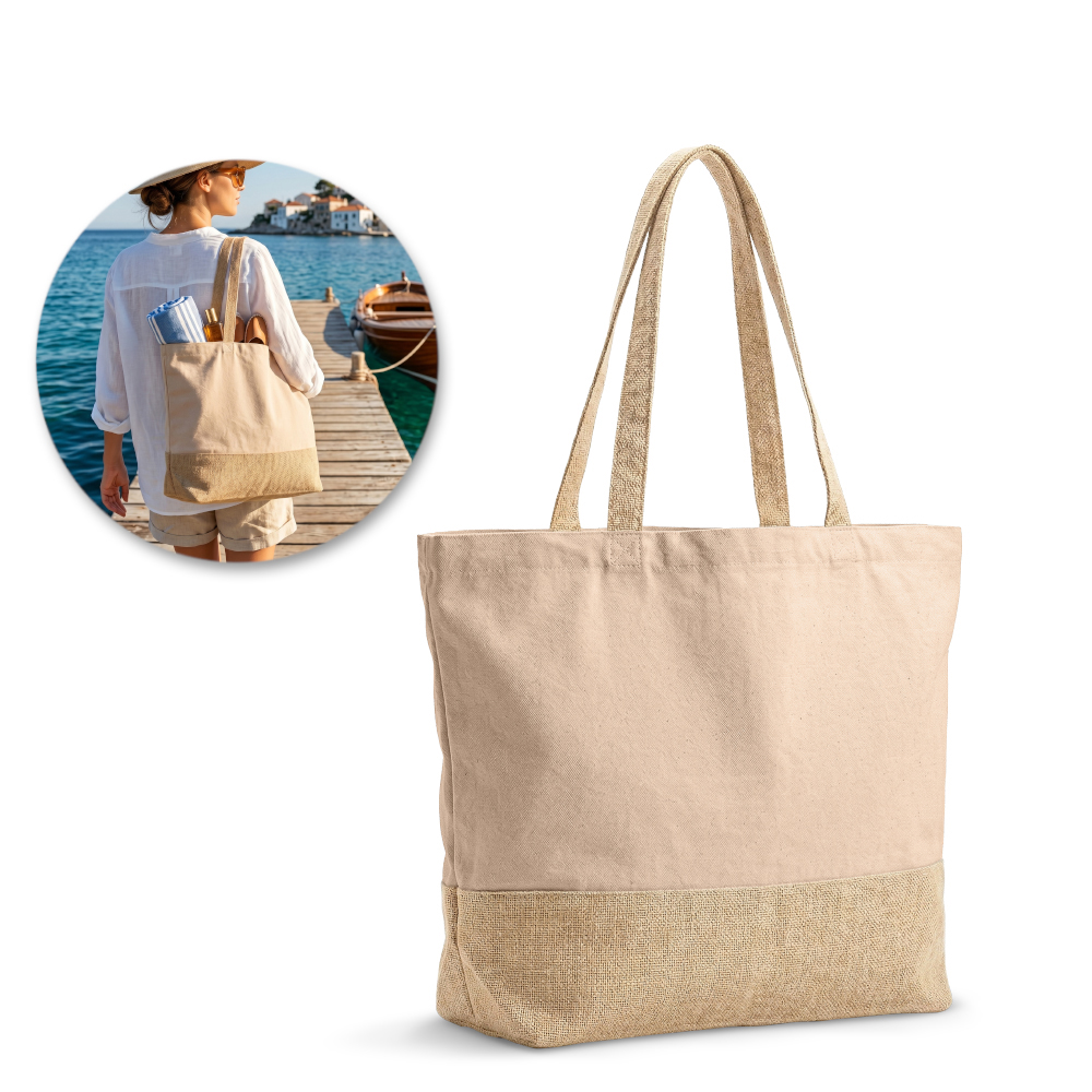 BOLSA EN ALGODÓN Y YUTE ECOTOTE Nuevo