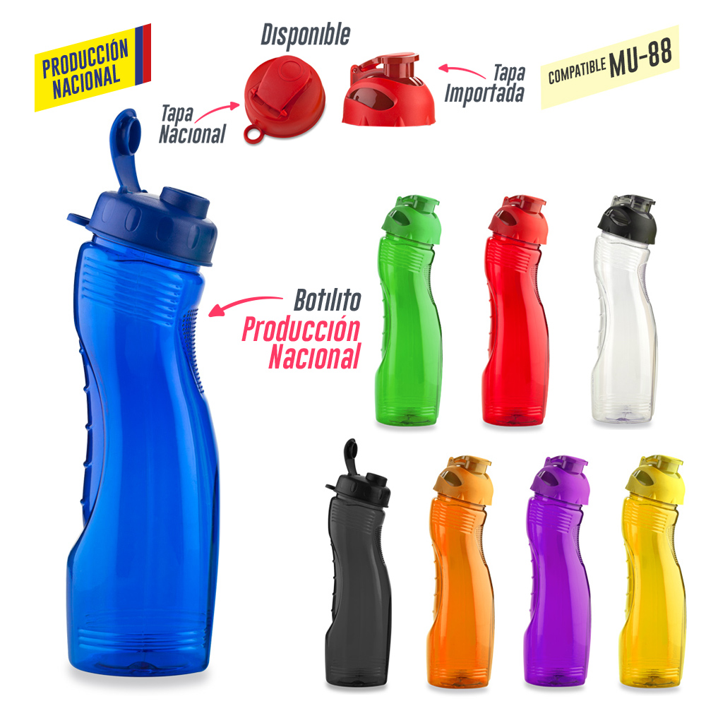 BOTILITO SATURNO PVC 900ML - PRODUCCION NACIONAL (VER MU-35 - TAPA PESTA) Produccion Nacional