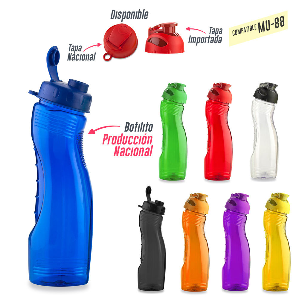 BOTILITO SATURNO PVC 900ML - PRODUCCIÓN NACIONAL (VER MU-35 - TAPA PESTA) Produccion Nacional