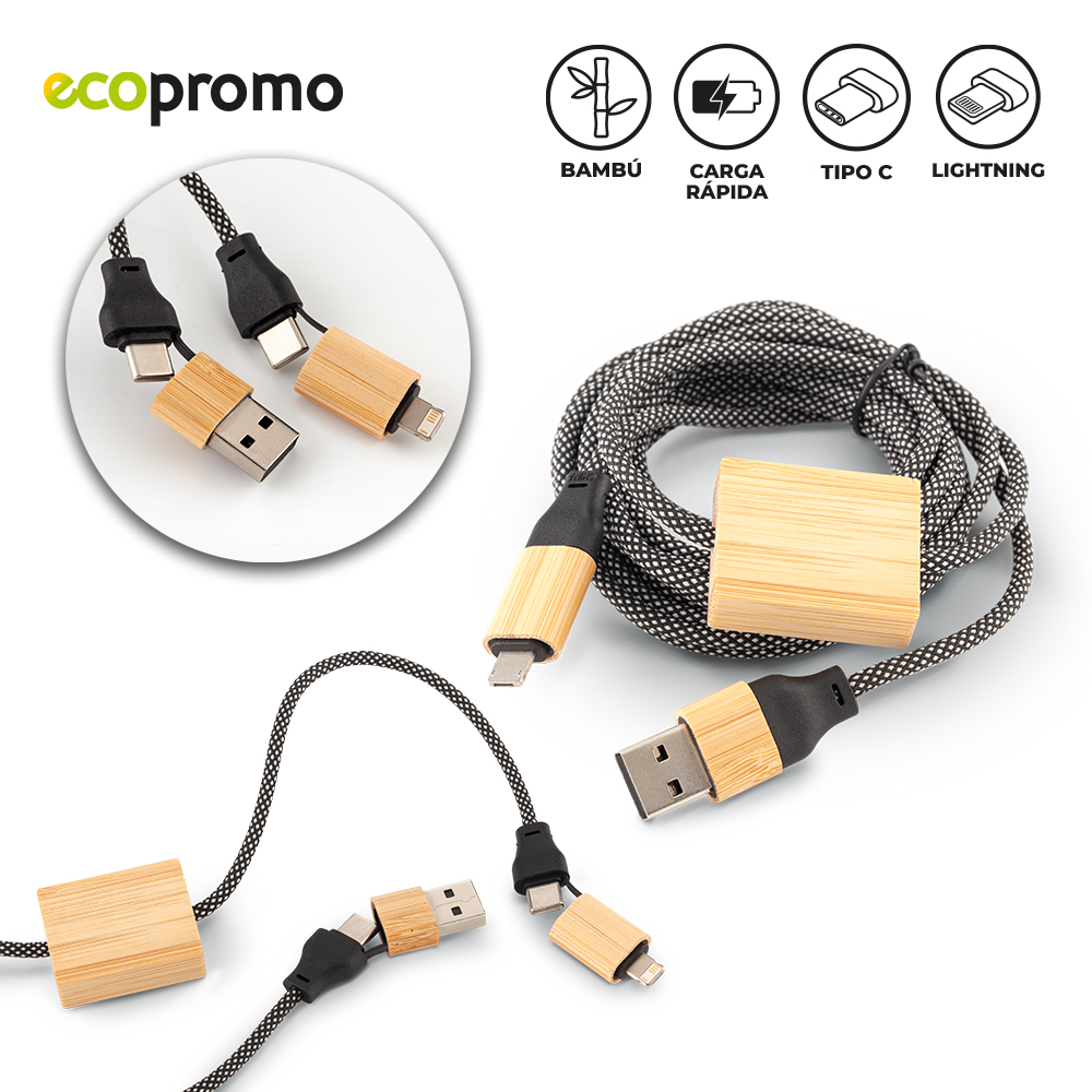 CABLE MULTICARGADOR ECO FAST 65W