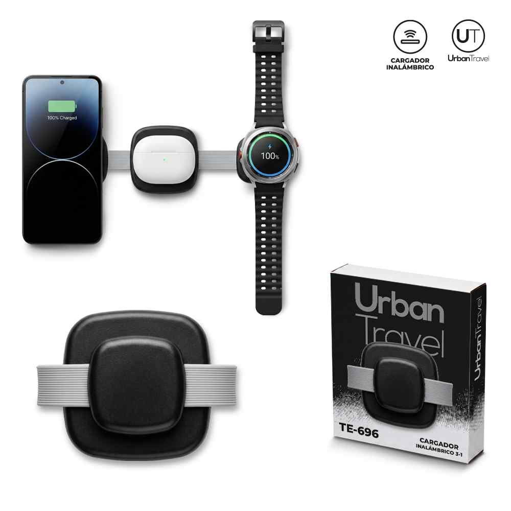 CARGADOR INALAMBRICO 3-1 URBAN TRAVEL