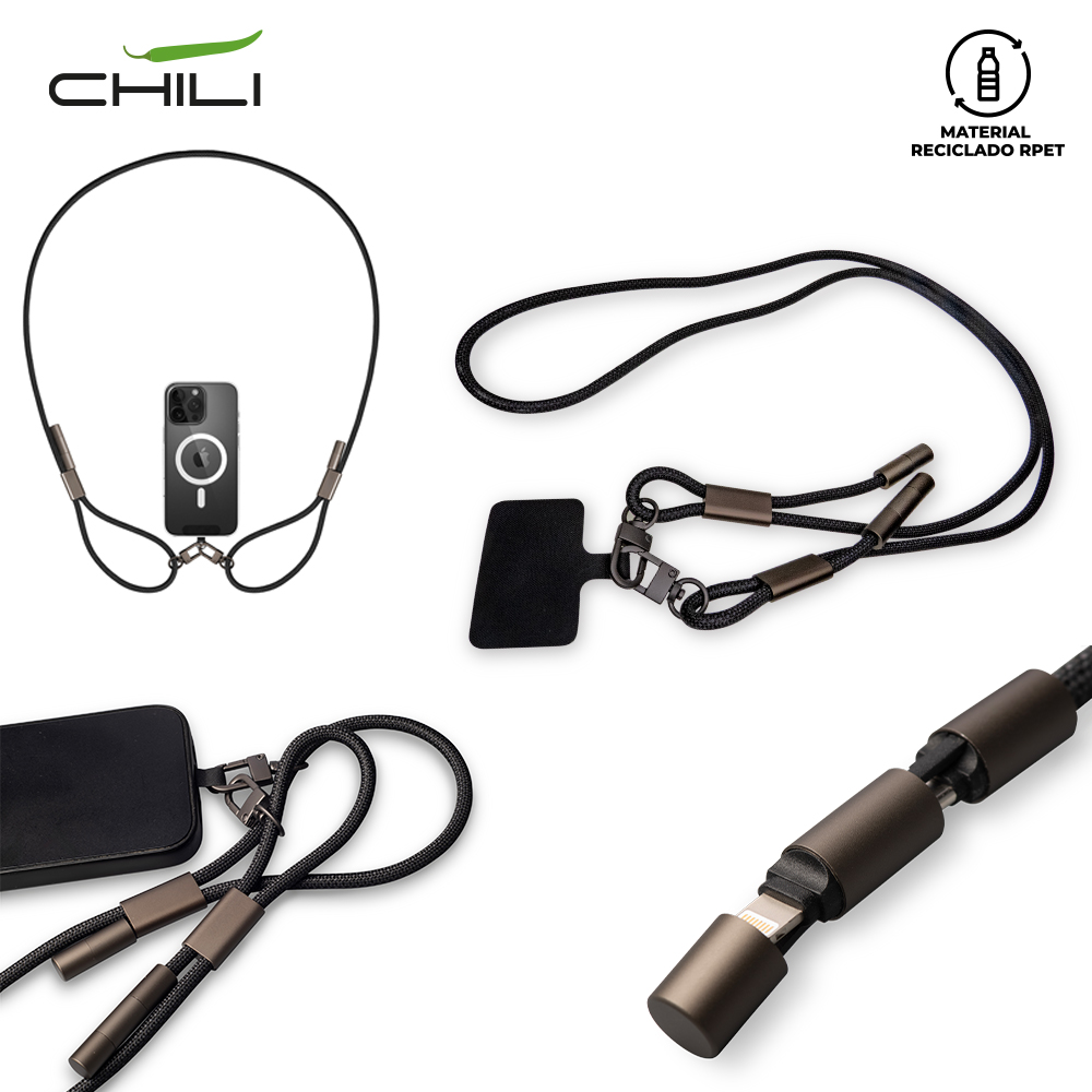 CORDÓN PORTACELULAR CON CABLES CHILI