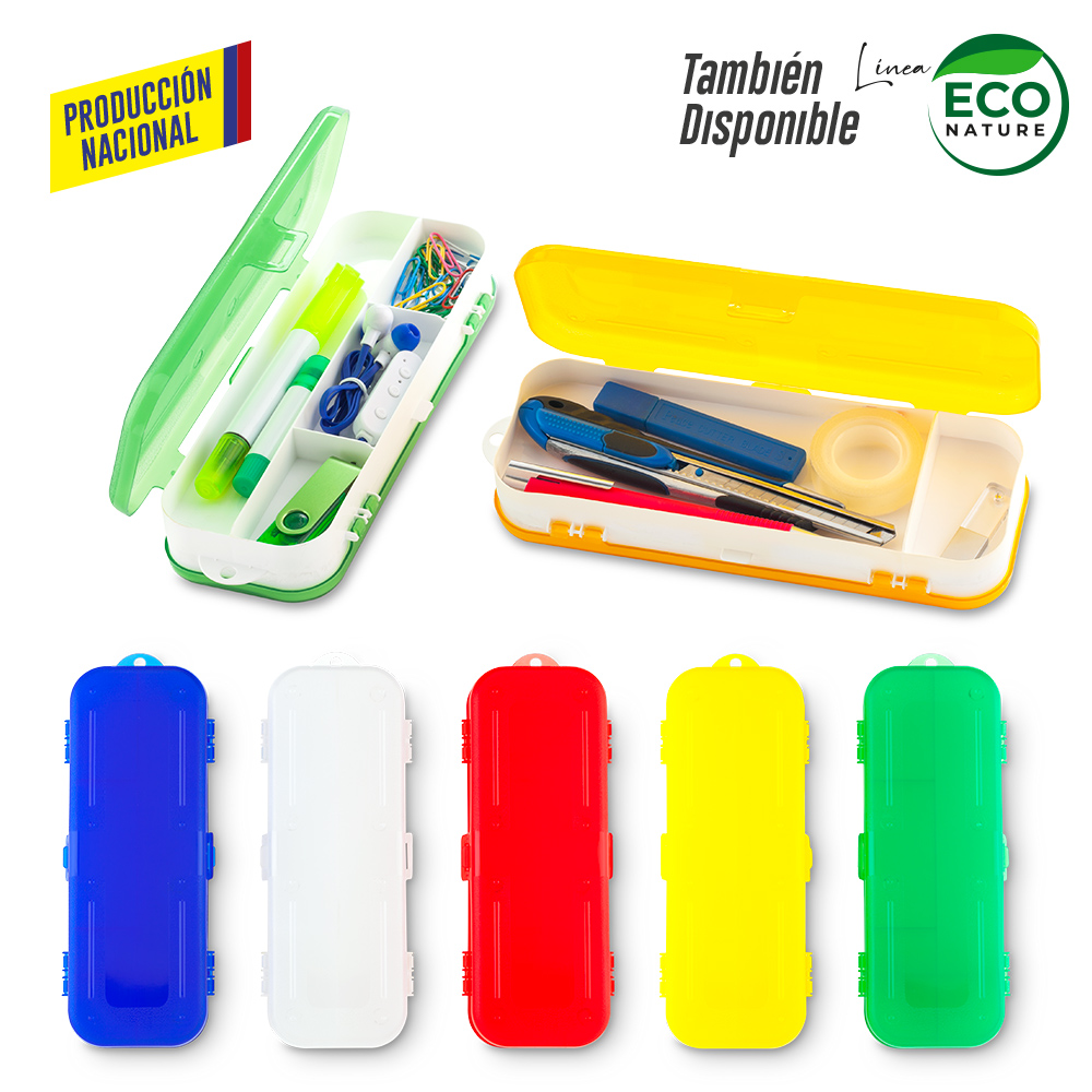 ESTUCHE PLASTICO DE TRES CUERPOS - PRODUCCION NACIONAL Produccion Nacional
