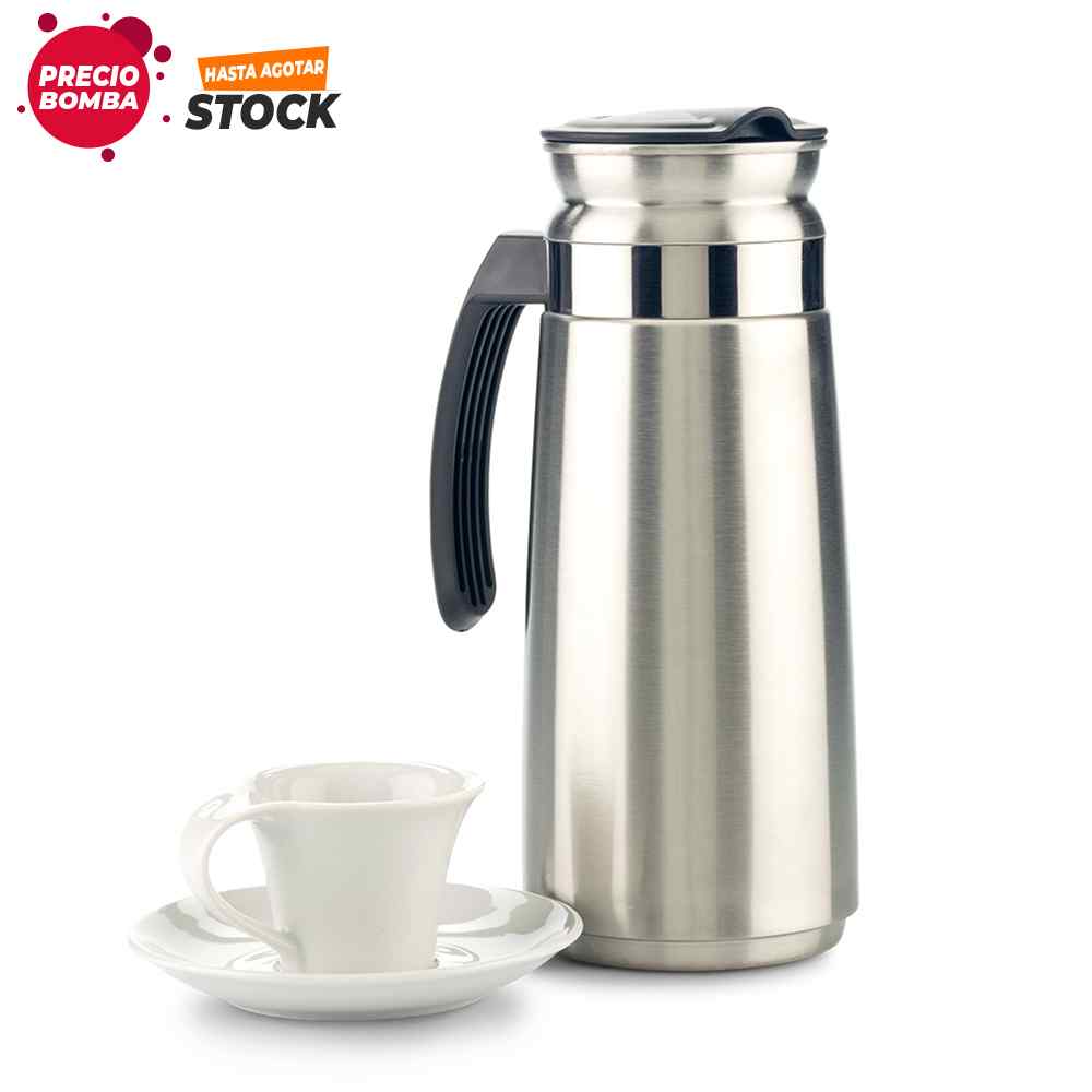 Jarra Cafetera en Acero Inoxidable Coffee 1.3L - PRECIO BOMBA
