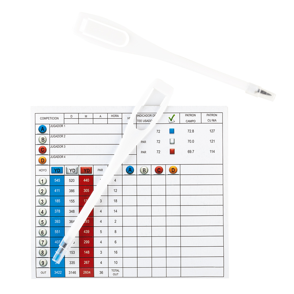 LAPIZ PLASTIC CLIP DE GOLF
