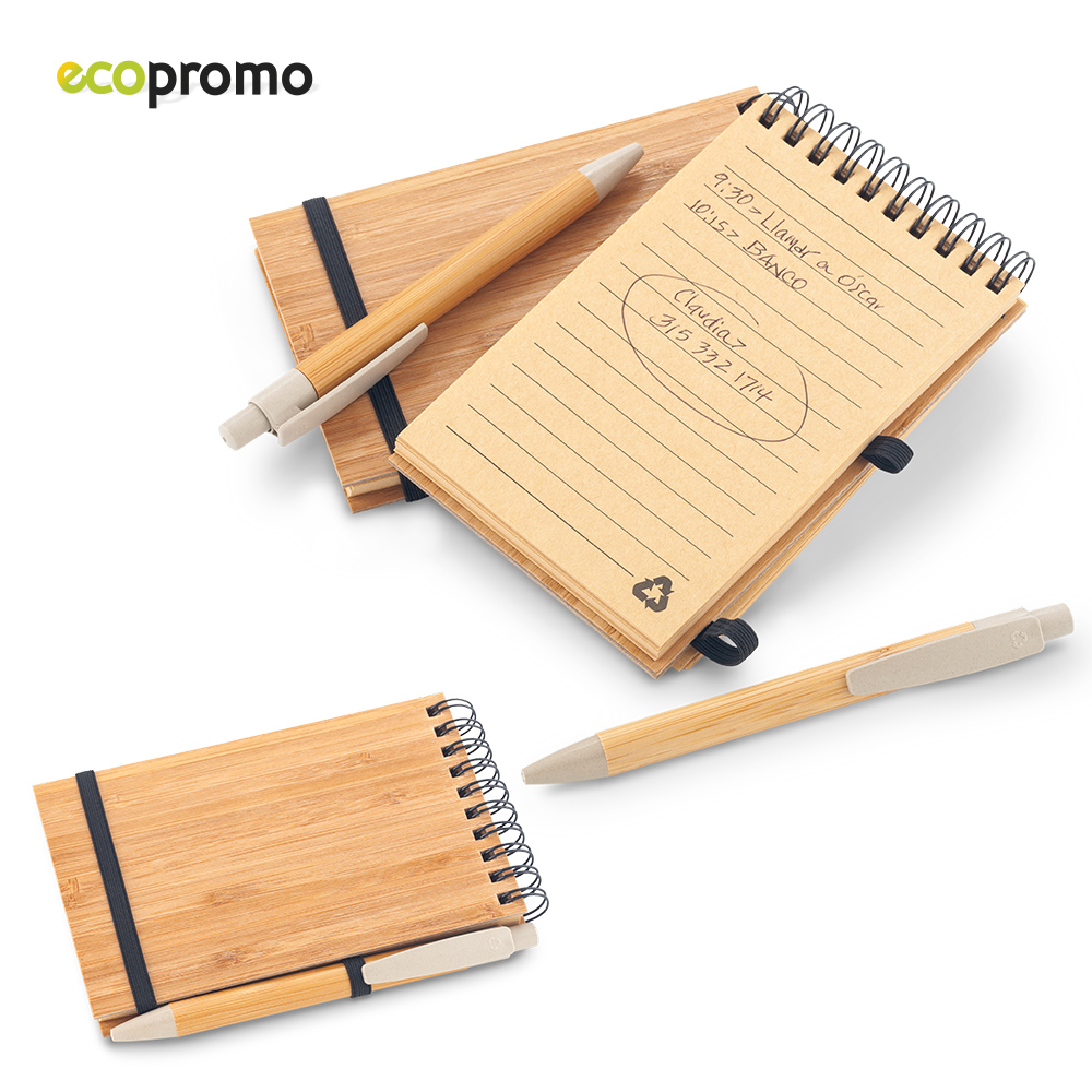 LIBRETA CON BOLIGRAFO BAMBOO