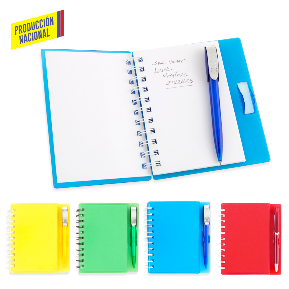LIBRETA CON BOLIGRAFO HARD TOP 100 HOJAS - PRODUCCION NACIONAL Produccion Nacional