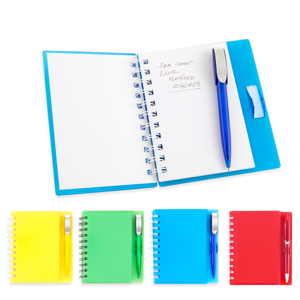 LIBRETA CON BOLÍGRAFO HARD TOP 100 HOJAS - PRODUCCIÓN NACIONAL Produccion Nacional