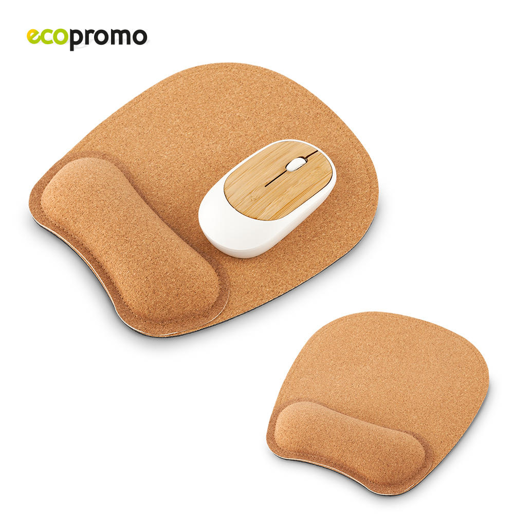 MOUSE PAD CORK CON APOYA MUNECAS