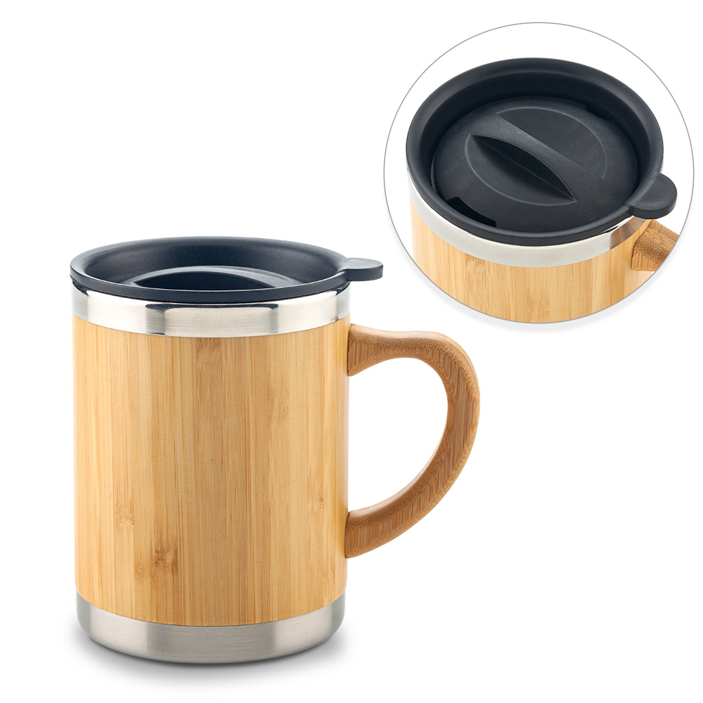 MUG METÁLICO BAMBOO ECO 350ML