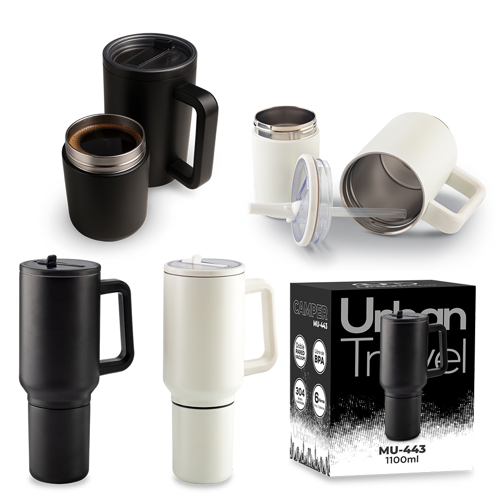 MUG METÁLICO CAMPER URBAN TRAVEL 1100 ML