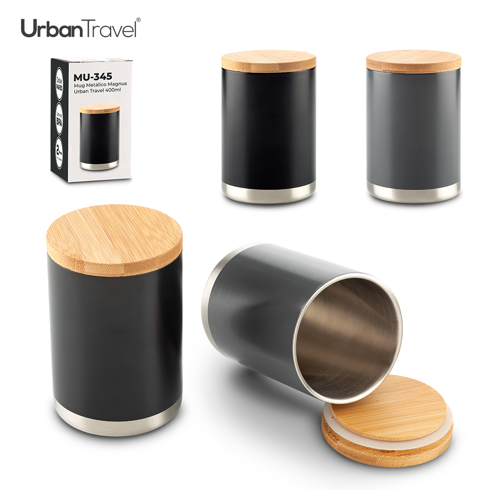 MUG METALICO MAGNUS URBAN TRAVEL 400ML