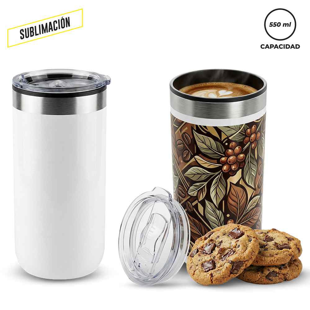 Mug Metálico para Sublimacion KUP 550 ml NUEVO