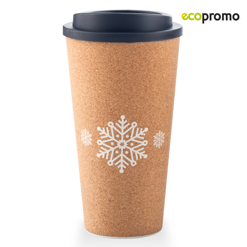 MUG PLASTICO CON CORCHO 16OZ