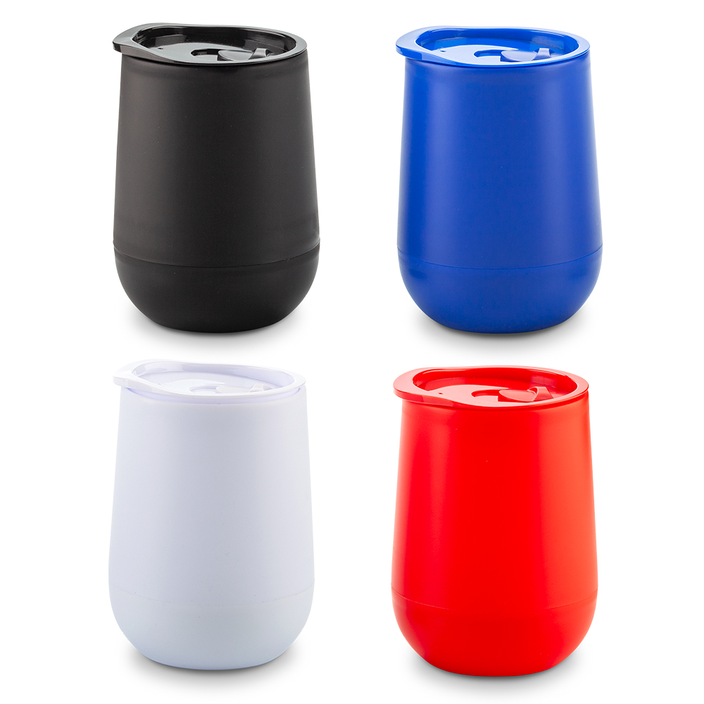 MUG PLÁSTICO DOBLE PARED ECO 350ML
