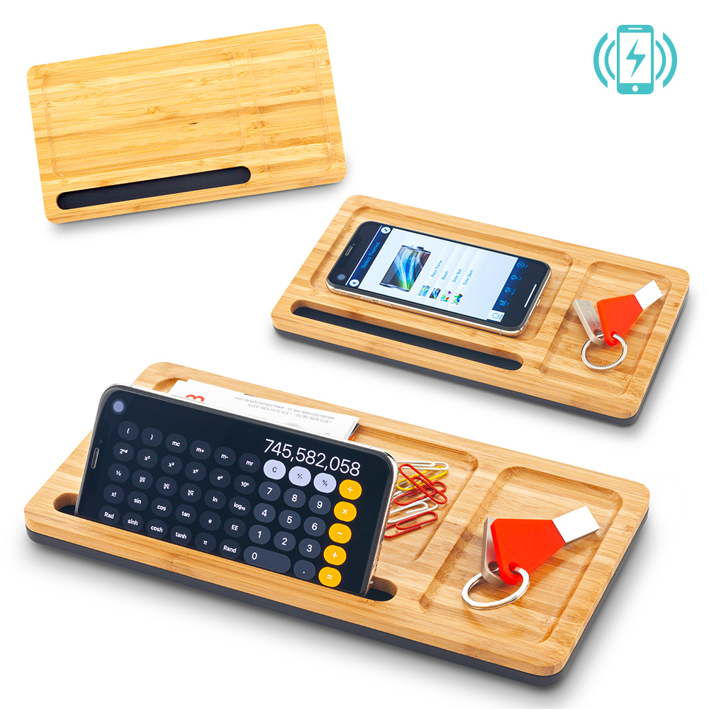 ORGANIZADOR DE ESCRITORIO BAMBOO CON CARGADOR OFERTA Oferta