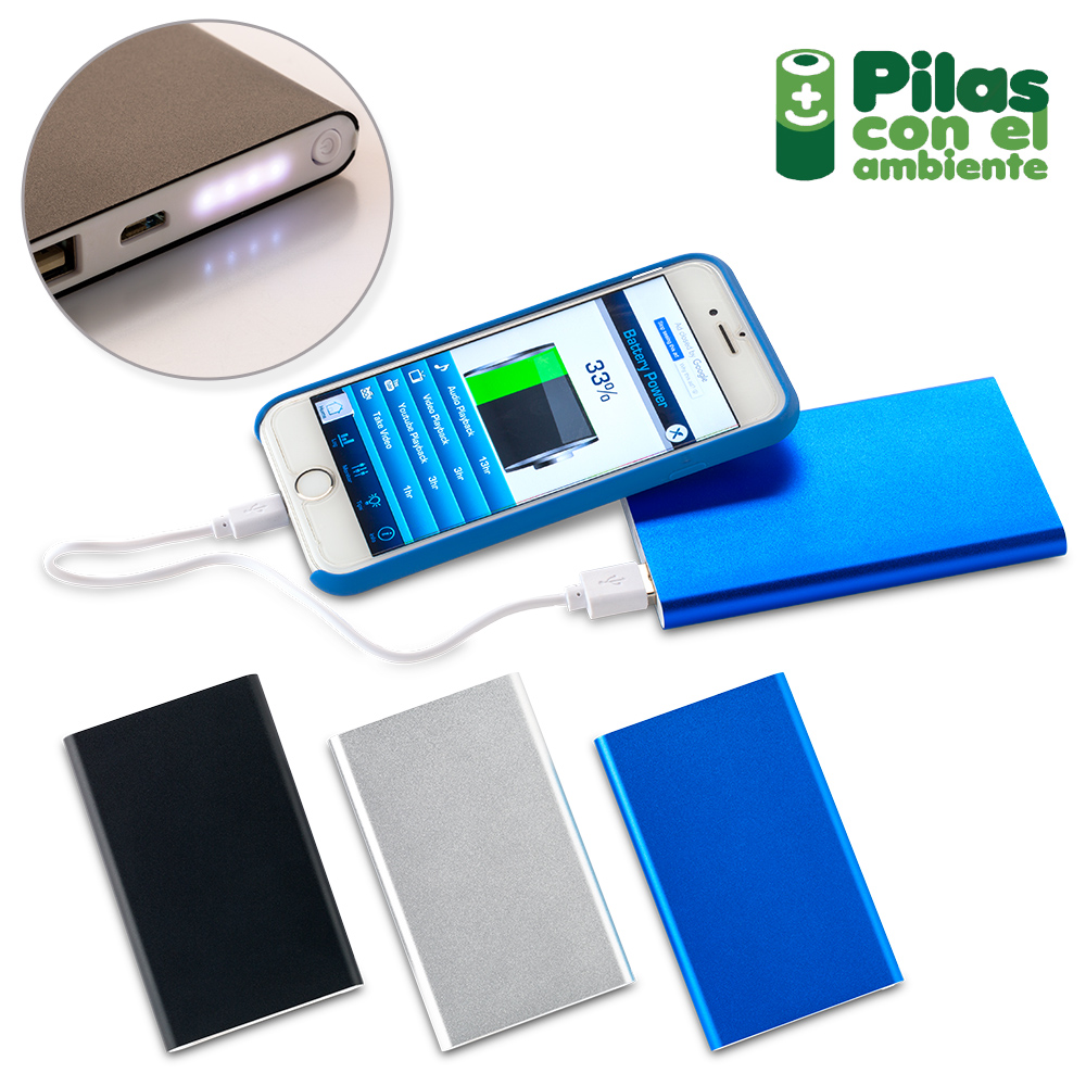 PILA RECARGABLE EN ALUMINIO 4000MAH