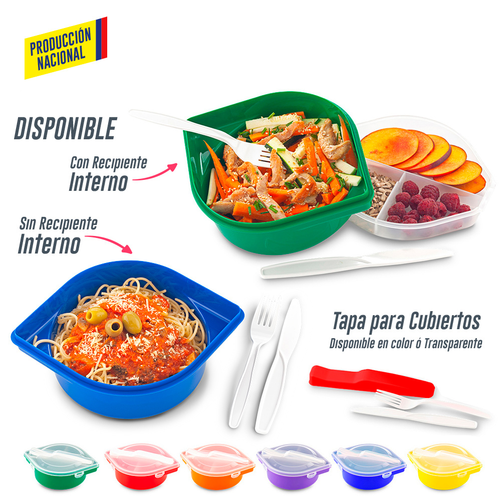 PORTACOMIDAS CON CUBIERTOS JAKARTA - PRODUCCION NACIONAL Produccion Nacional