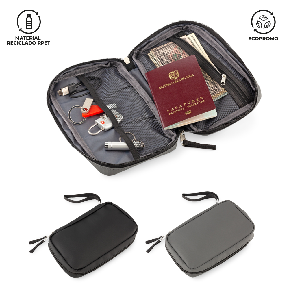 PORTADOCUMENTOS DE VIAJES Y CABLES NEOX RPET