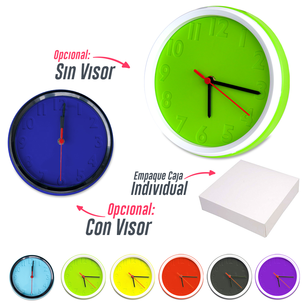 RELOJ DE PARED COLORS - PRODUCCIÓN NACIONAL Produccion Nacional