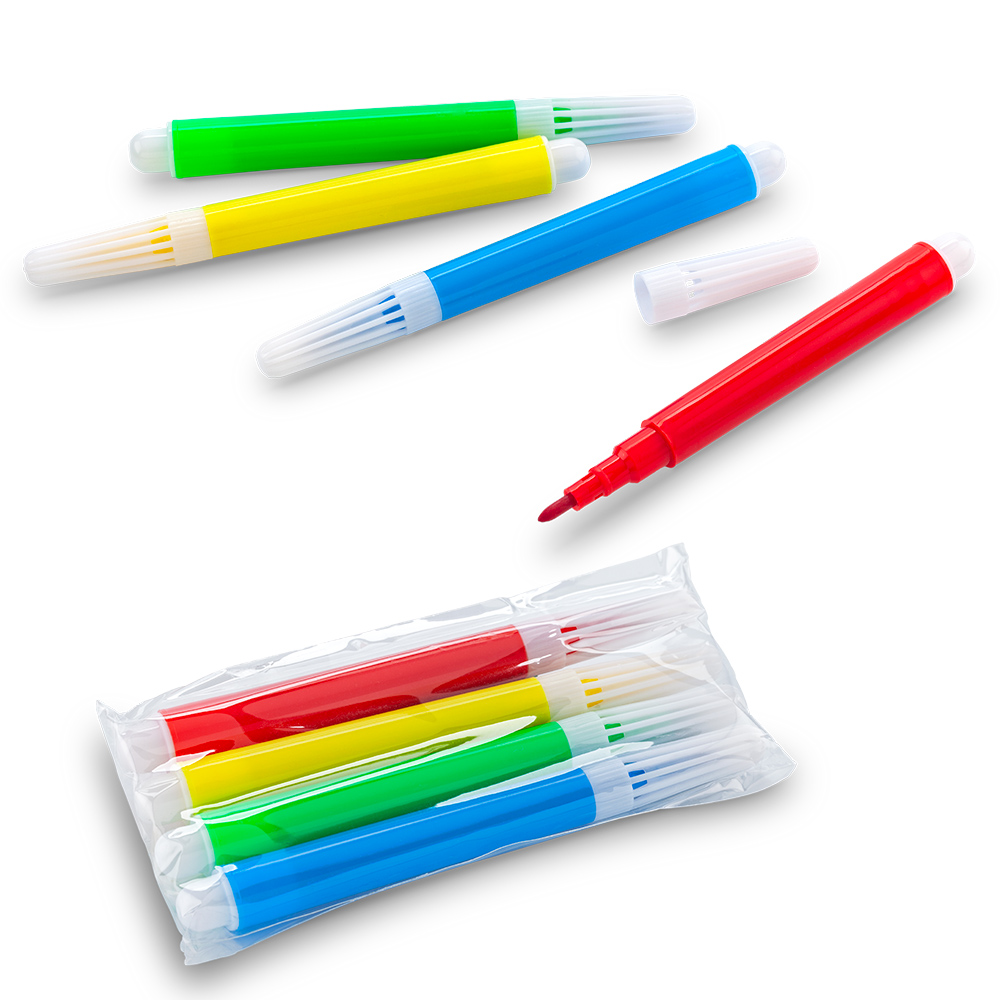 SET DE 4 MINI MARCADORES TINTA LAVABLE