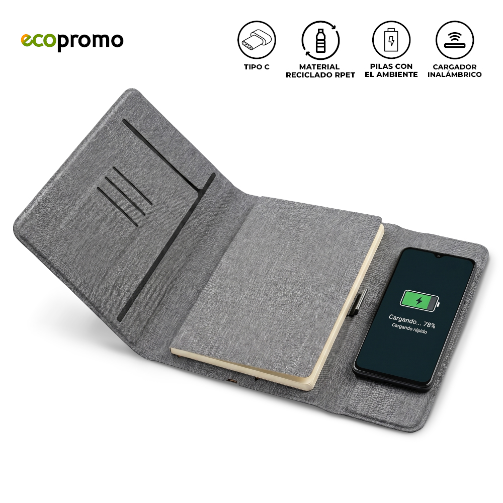 CARGADOR INALAMBRICO CON PILA VECTOR RPET